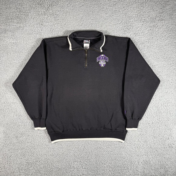 Pro Player Other - Vintage Pro Player Colorado Rockies Shirt Size Medium 1/4 Zip Black Baseball MLB